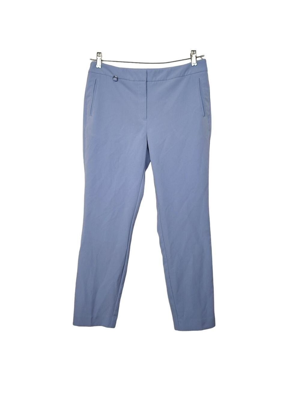 Adrianna Papell Bi Stretch Kate Fit Blue Trouser Pants 10